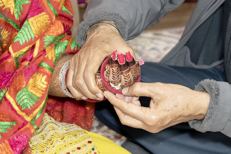 Ceremonial wedding detail.