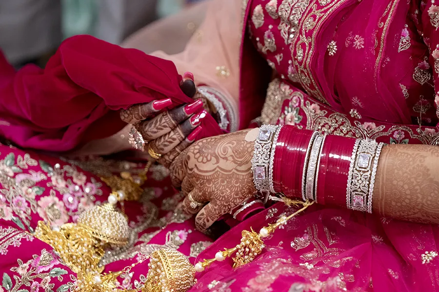 Wedding couple portrait.