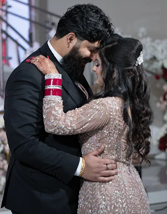 Wedding portrait photographed by Singh Audio & Video.